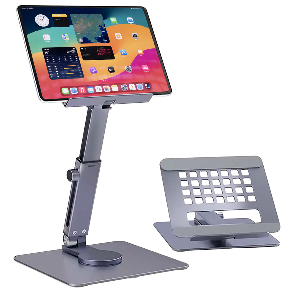 Tablet Reading Accessories - Aluminum Tablet Stand Desk Riser 360°