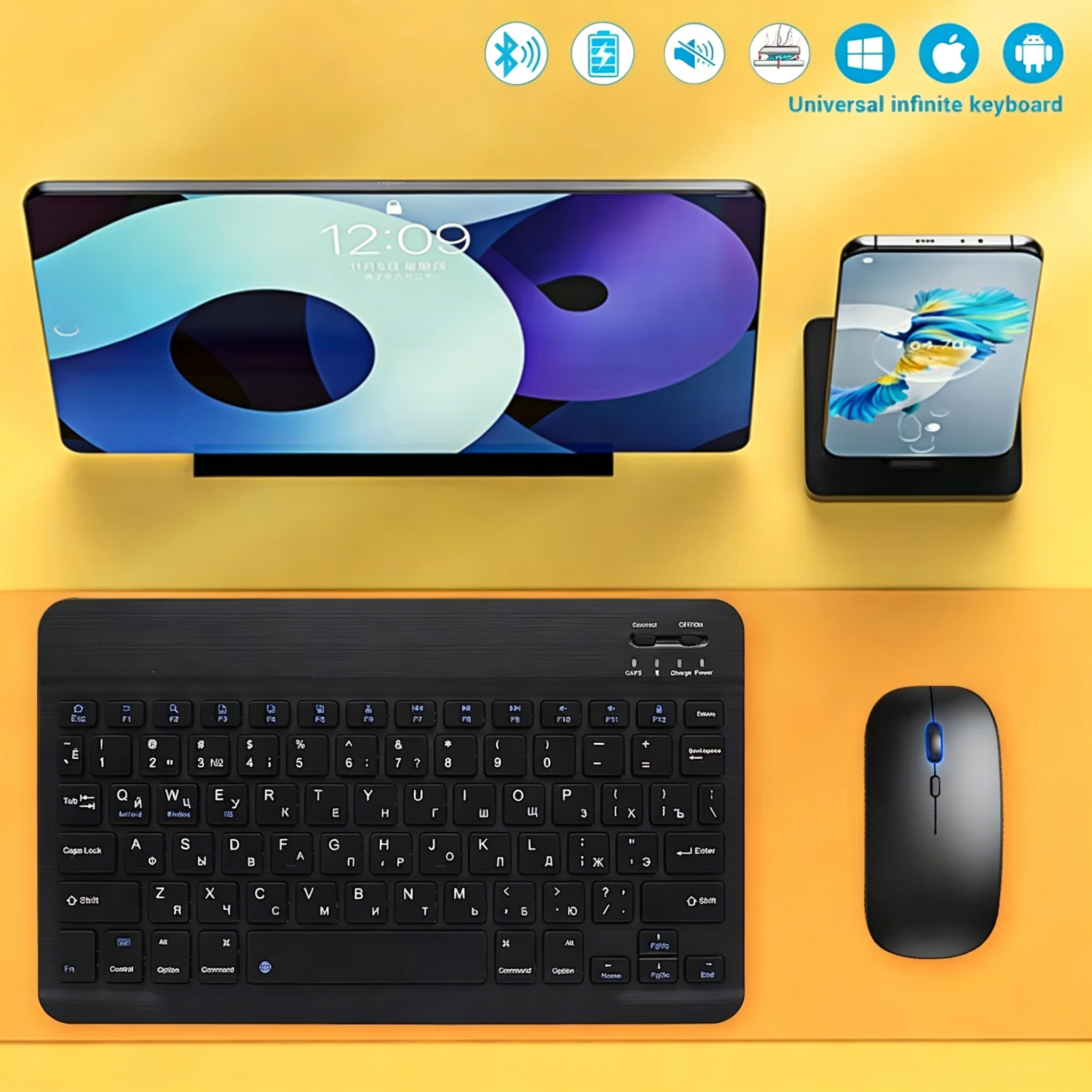 Accessories For Android Tablet - Bluetooth Wireless Keyboard Universal Mobile Phone