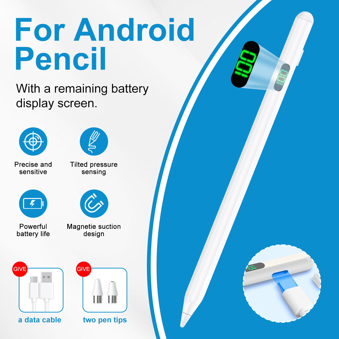 Lenovo Tablet P12 Accessories - Universal Actiive Stylus Pen For Android