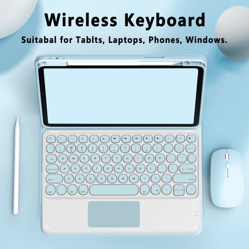 Accessories For Android Tablet - Wireless Bluetooth Keyboard with Touch Touchpad,