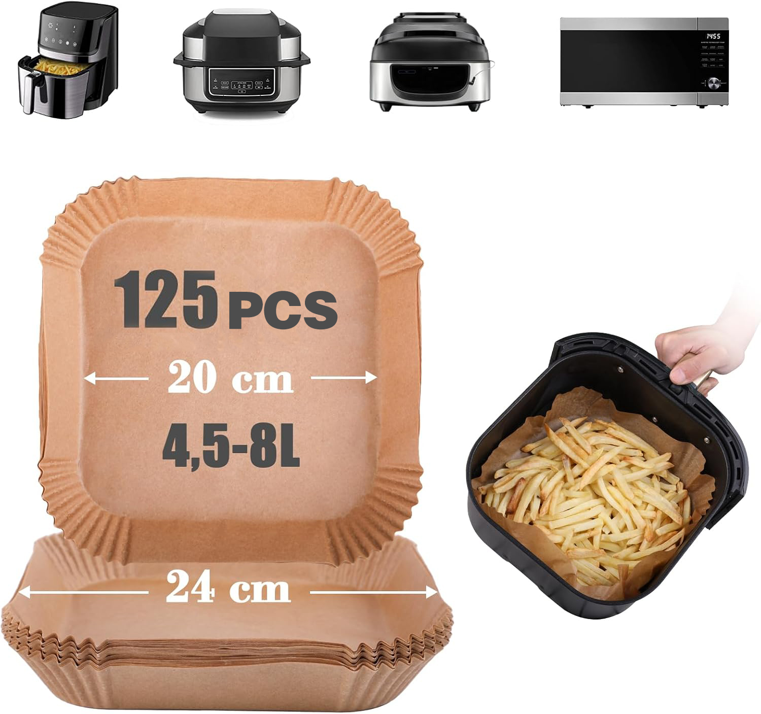 Hotwav Tablet Accessories - Air Fryer Baking Paper for 4.5-8L