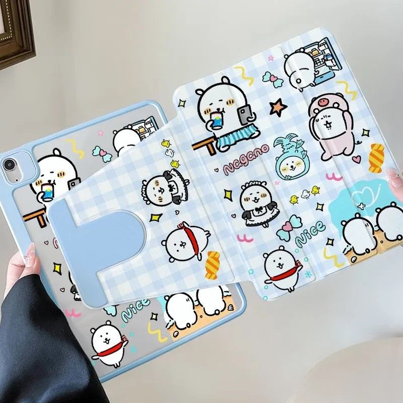 Pen Tablet Accessories - Anime Chiikawa Rotate Three-fold Tablet Case