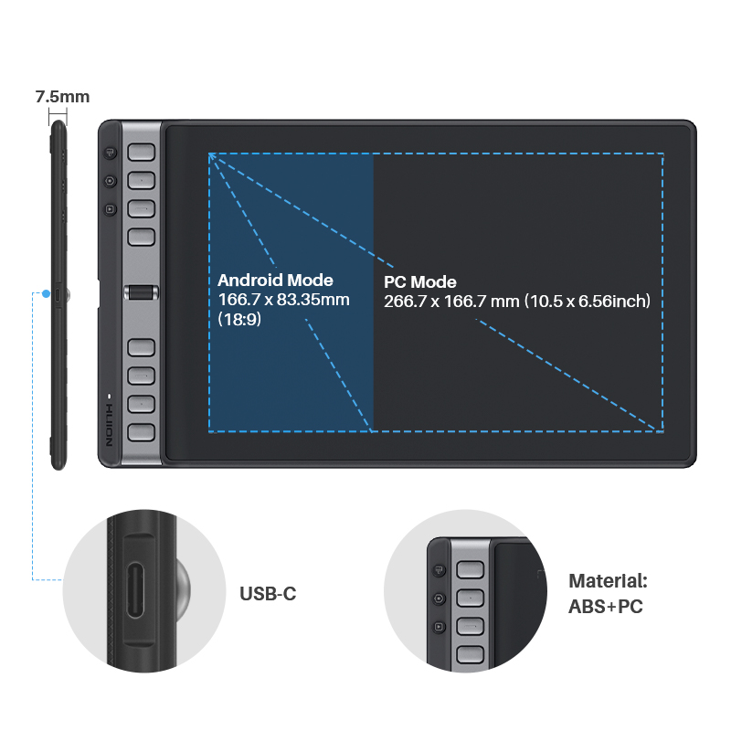 Huion Inspiroy 2 L 10.5 x 6.56 – обзор и цена Graphic Tablet Accessories