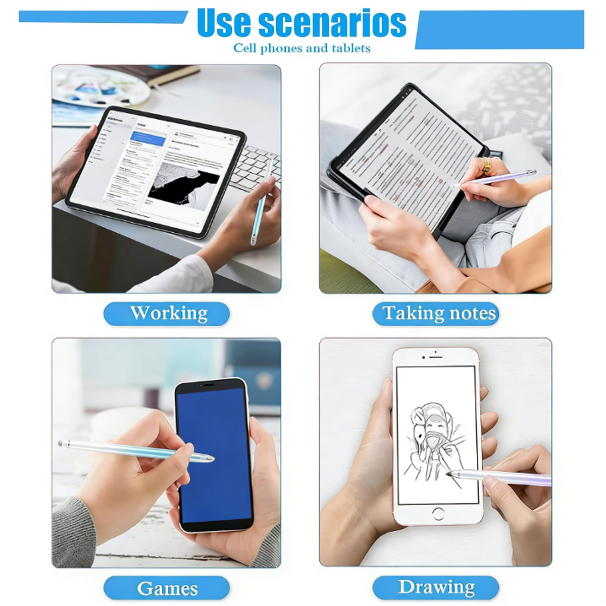Graduated Color Silver Fiber T – обзор и цена Tablet Pencil Accessories