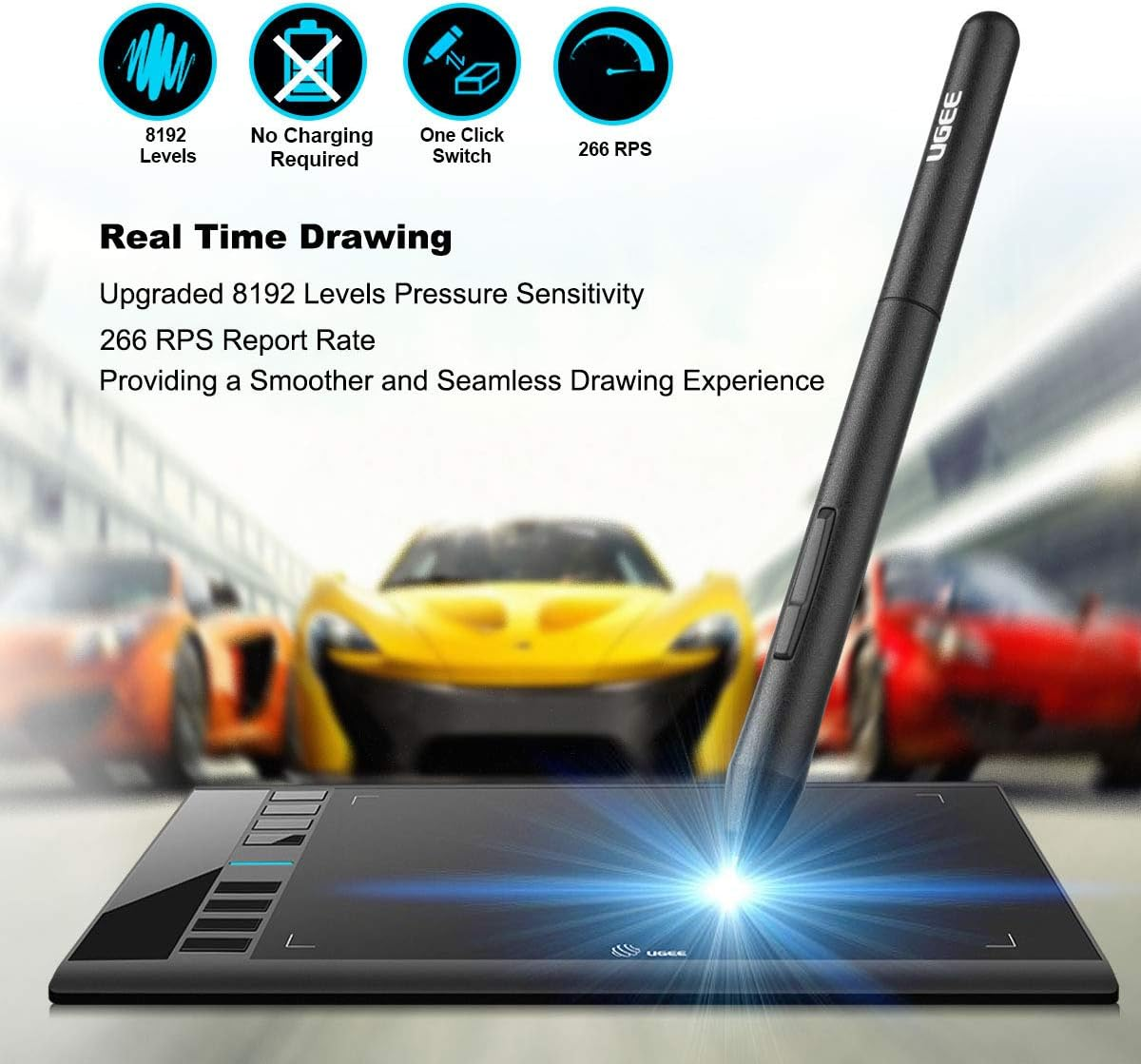 UGEE M708 10x6 Inches Graphics – обзор и цена Graphic Tablet Accessories