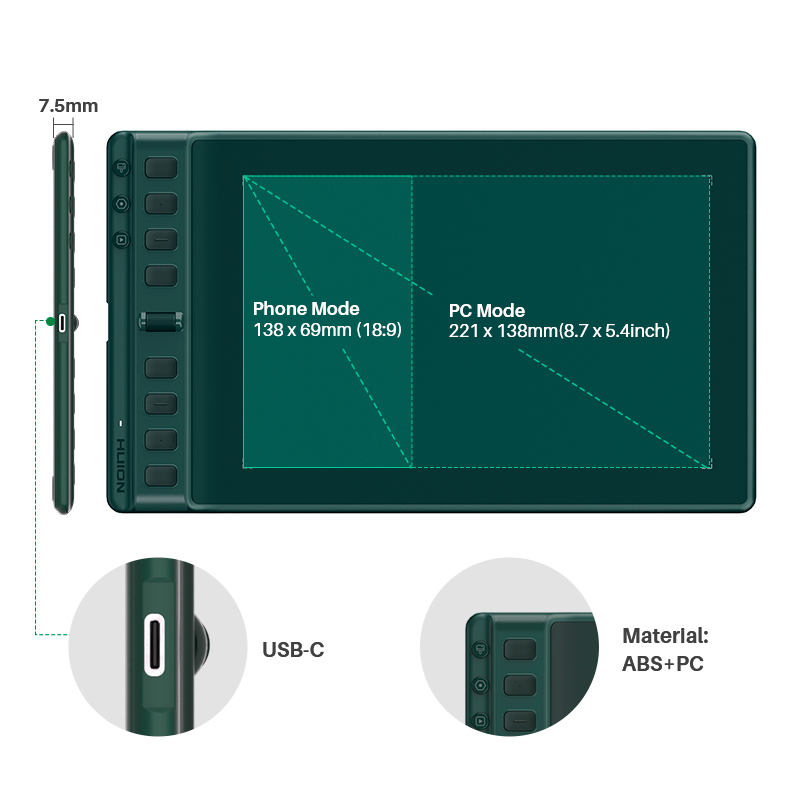 Huion Inspiroy 2 M H951P Graph – обзор и цена Graphic Tablet Accessories