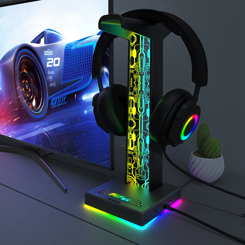 RGB Gaming Headphone Stand Dua – обзор и цена Tablet Accessories Aesthetic