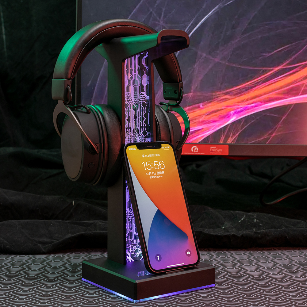 RGB Gaming Headphone Stand Dua – обзор и цена Tablet Accessories Aesthetic
