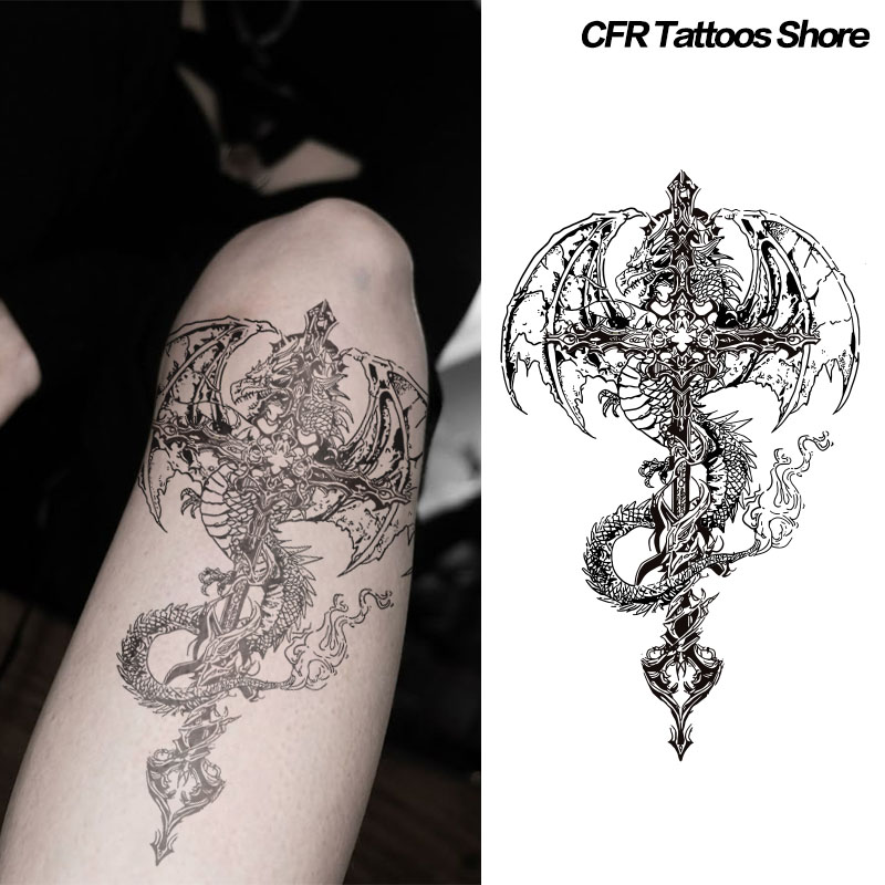 Temporary Tattoos Dragon Cross – обзор и цена Hotwav Tablet Accessories
