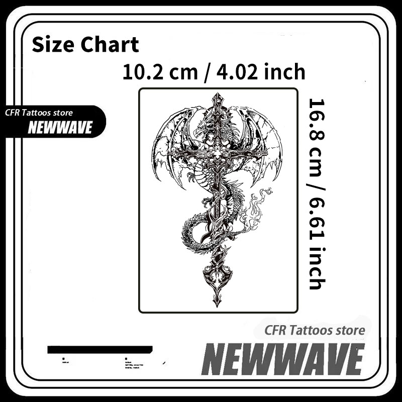 Temporary Tattoos Dragon Cross – обзор и цена Hotwav Tablet Accessories