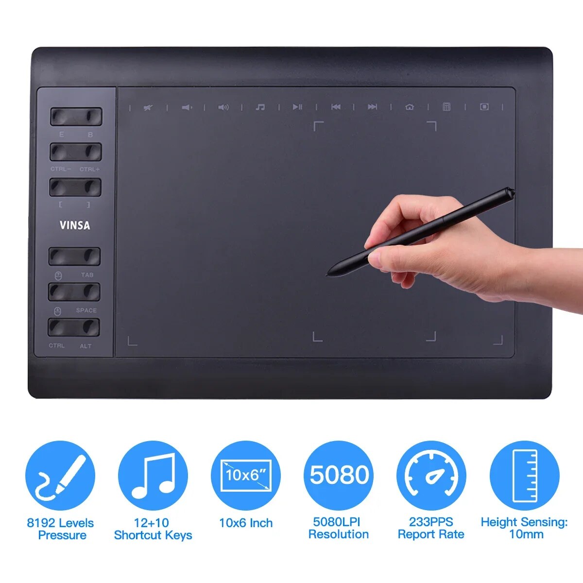 10x6 Inch Professional Graphic – обзор и цена Graphic Tablet Accessories